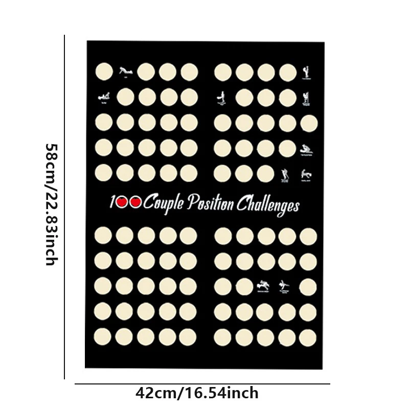 100 Sex Position Game Couples Sex Position Scratch Board Poster Love Game Scratch Date Night  Scratch Game For Adults Sex Toys
