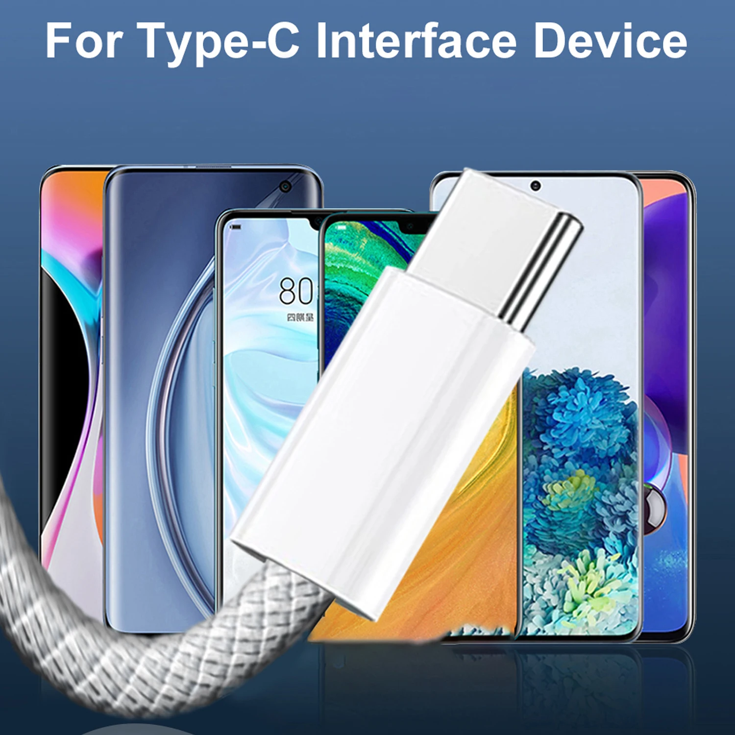 USB C To Type-C Fast Charging Cables 100W Nylon Braided Data Line for iPhone 17 16 15 Samsung Xiaomi Dual Type C Charger Wire