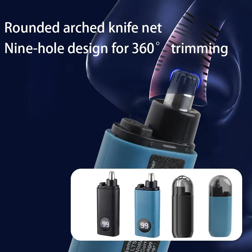 

Electric Painless Nose Hair Dual-Edge Blades Professional Nose Trimmer USB Charging Washable for Face Care D1I8