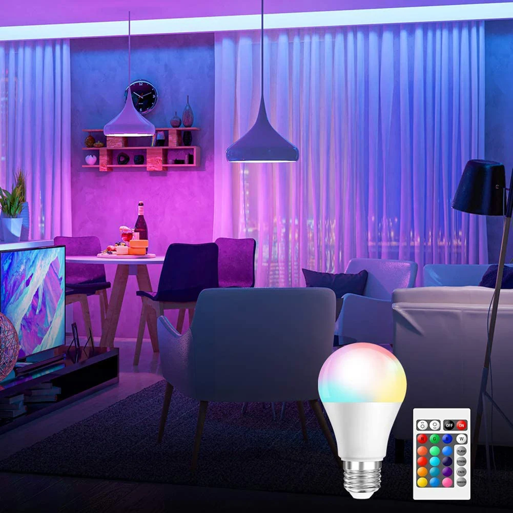 리모컨 LED 샹들리에 램프 포함, 친환경 무방사선 스포트라이트 전구, 가정 침실 거실용, E27