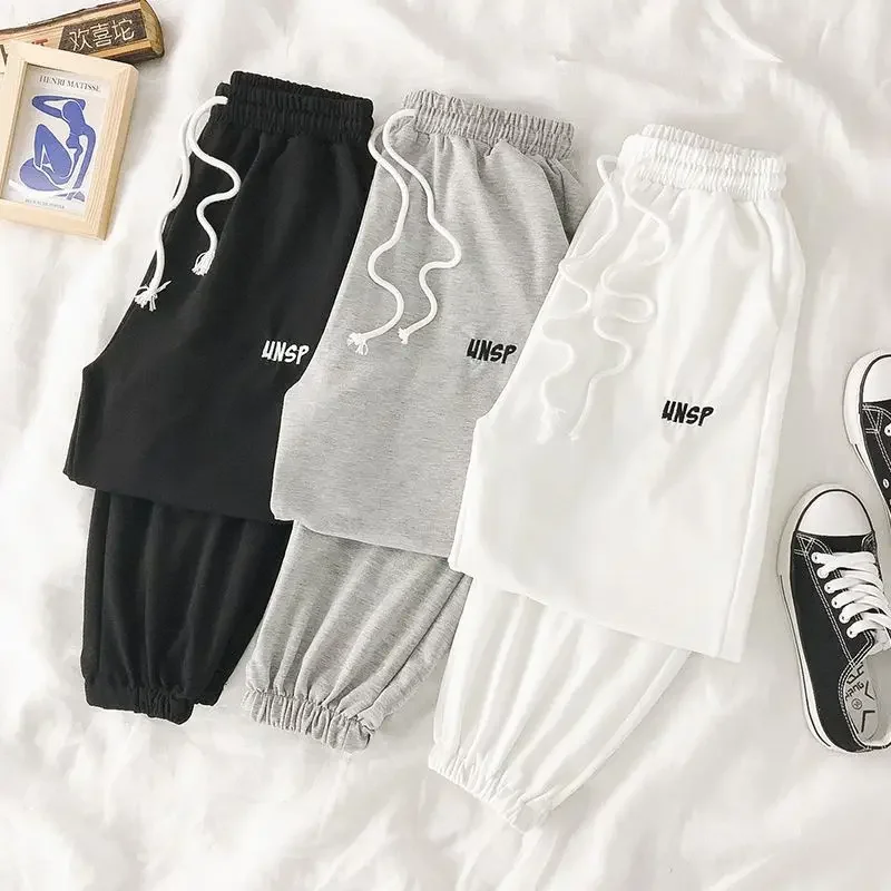 New Women Winter Korean Style Oversized Sweatpants Warmth Casual Track Pants Joggers One Size Fashion Daily Trousers Streetwear