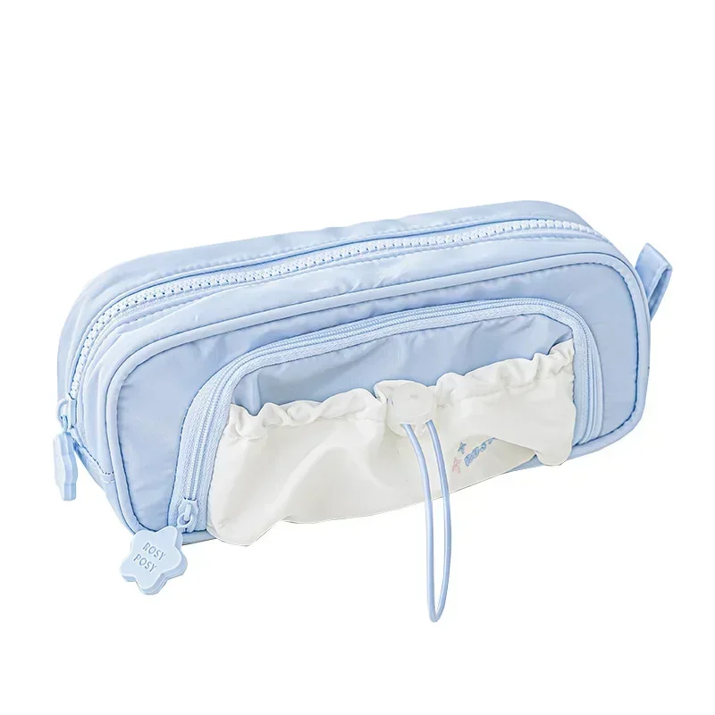 스타 시리즈 드로스트링 펜 가방, INS 하이 뷰티 걸 더블 레이어, 대용량 펜 가방, 문구류 상자, 학교