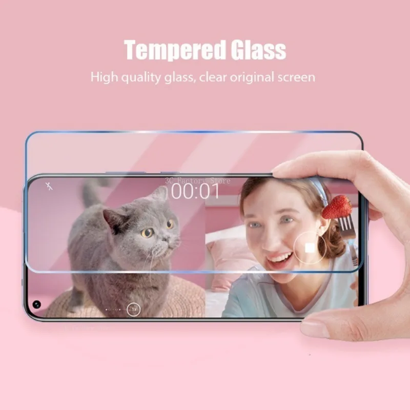 3Pcs Protective Glass for Huawei P50 P40 P30 P20 Lite Pro Screen Protector for Huawei P Smart 2021 2020 2019 Y9S Glass Protector