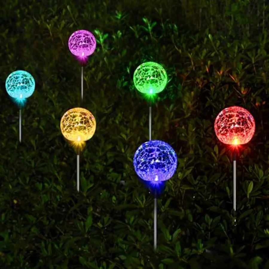 Solar Garden Lights Solar Lights Outdoor Decorative Solar Globe Lights Outdoor Waterproof for Yard and Garden Multi-Color Chang