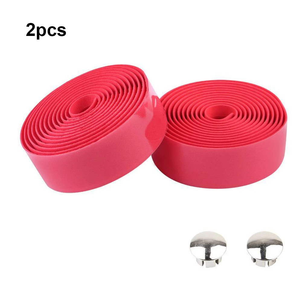 Road Bike Handle Bar Tape Bar-plug Anti-skid Cycling Damping Grips Wraps Rubber Foam Breathable Tapes Yellow For bike handlebar tape