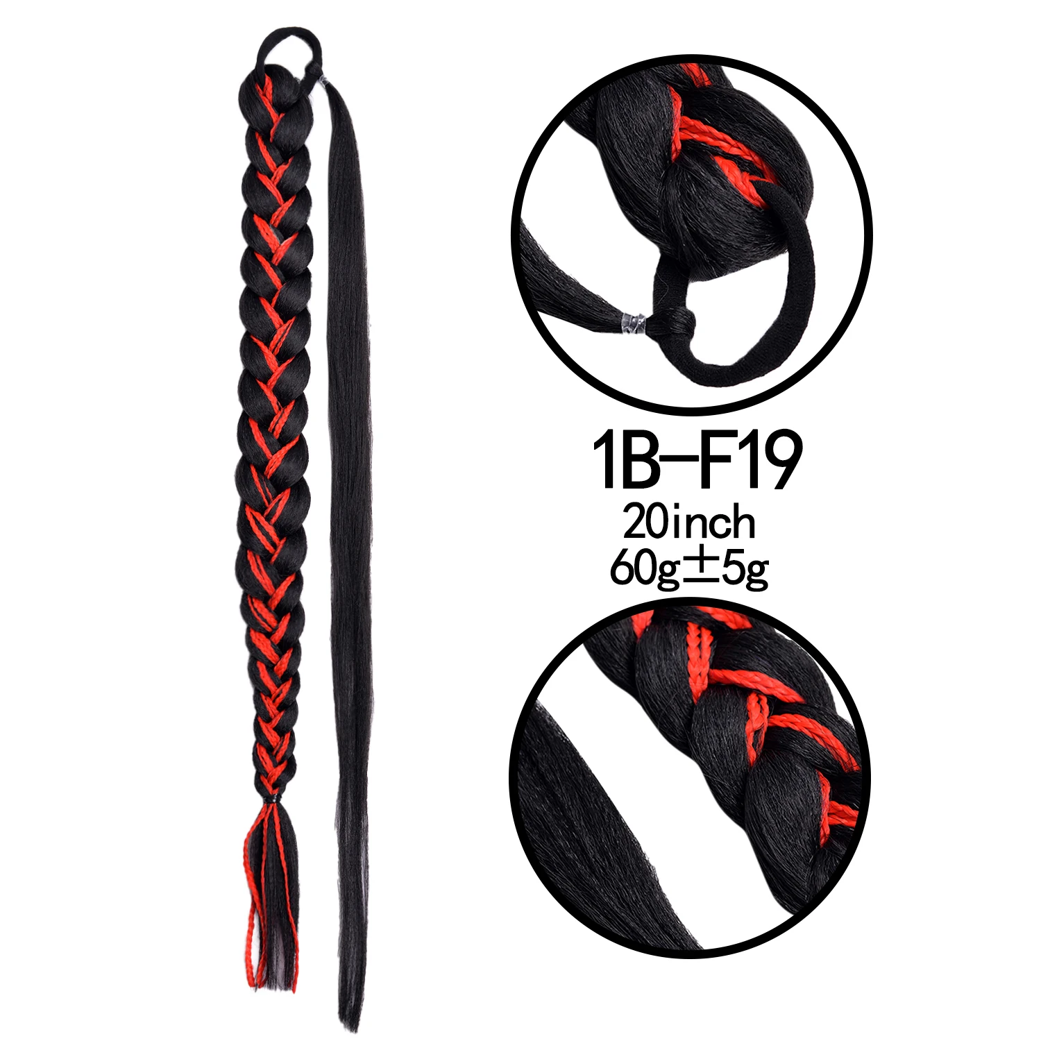 34” Braid Ponytail Extension - Langes glattes Wrap Around Haarteil - Flauschiges natürliches Haar für Frauen - Tägliches Styling - DIY 8