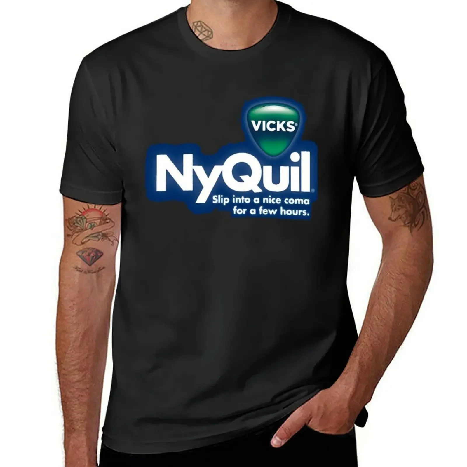 

NyQuil T-shirt for a boy aesthetic clothes Short sleeve tee men