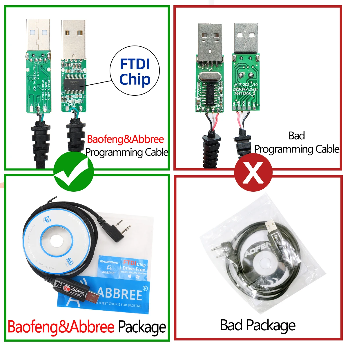 CH340 USB-Programmierkabel für Baofeng UV 82 888S UV 13 21 Pro Quansheng UV-K5 5R Plus Walkie Talkie Radio – Detail 6