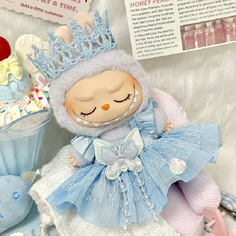 Charming Cotton Baby Doll Dress for Special Occasions - Labubu Style