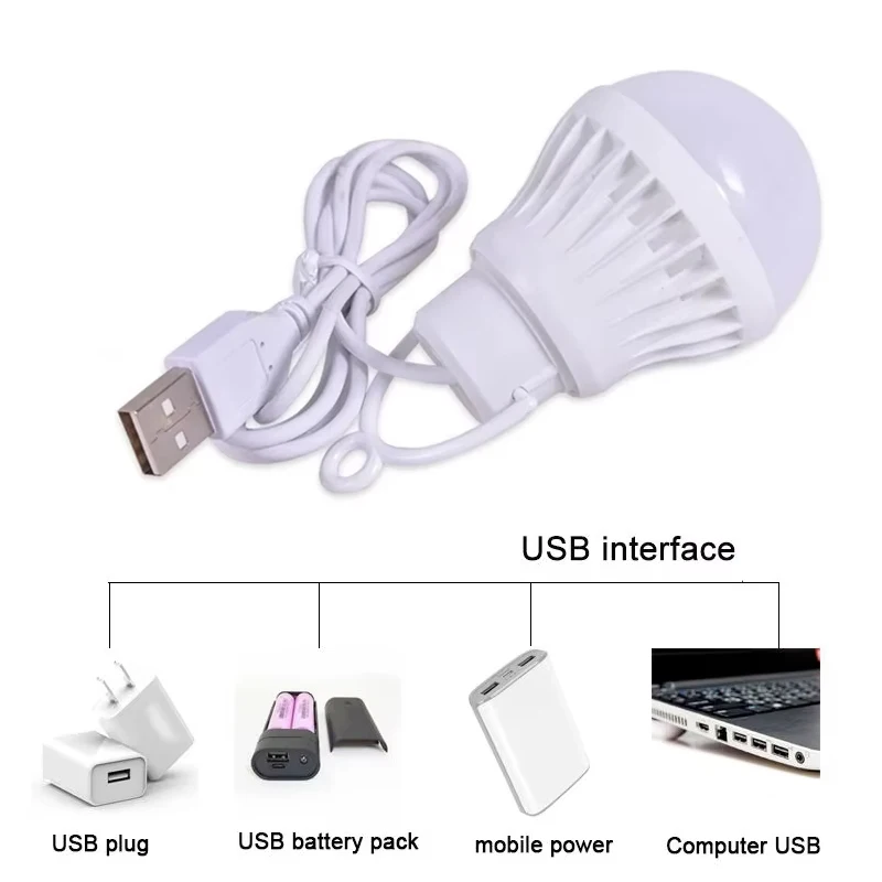 USB Bulb LED Portable Camping Lamp Mini Bulb 5V Power Book Lights Student Learning Desk Reading Hiking Tent Travel Work led flashlight led lights camping lamp camping lights keychain light