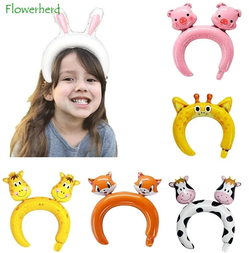 24 Pack Inflatable Animals Headband Zoo/Safari Balloons Hat for Jungle Theme Birthday Party Children's Day Kids Filler,foil balloons,latex balloon,birthday balloons,birthday balloon set,party balloon set,birthday party decoration set,metallic sequin balloons,balloon arch kit,foil number balloons,metallic gold balloons