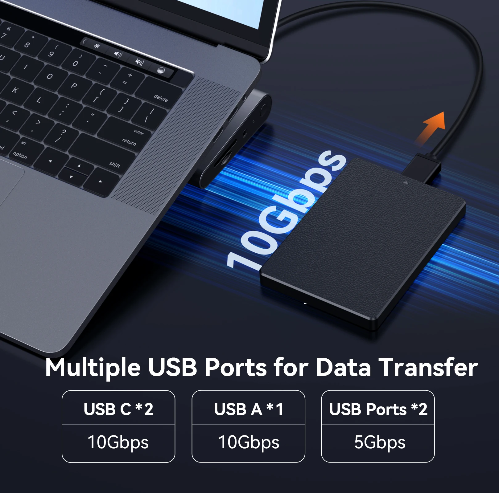 TobenONE USB C ŷ ̼ Ʈ ĵ,  Ʈ 4K , 100W Gan III   ġ, 2.5Gbps ̴