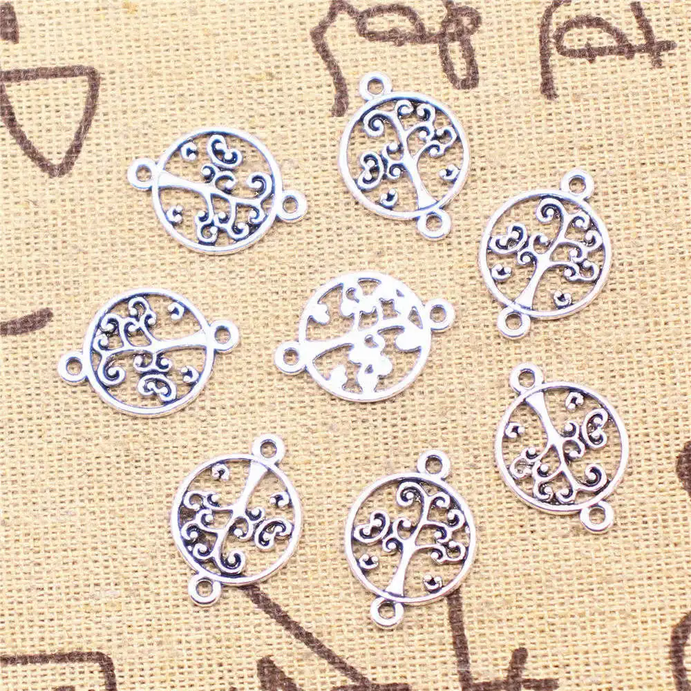 

Diy Jewelri хобби и ремесла материалы соединитель Древо жизни античный серебряный цвет мужской кулон 14x1 9 мм 20 шт.
