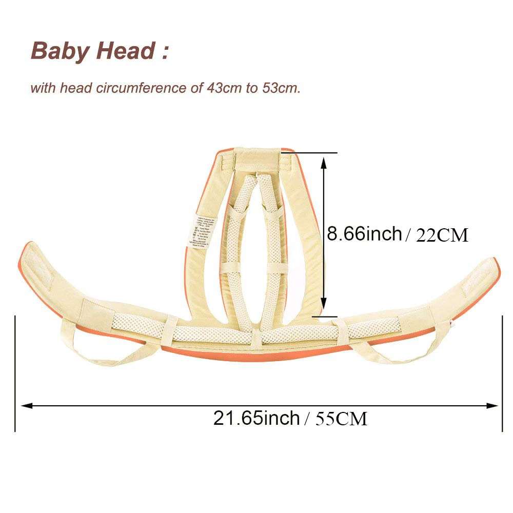 Safety Baby Protective Helmet Baby Hats Cotton Mesh Soft Adjustable Head Protector Hats Child Cap For Boys Girls Learn to Walk baby hat,head protection headgear,kids safety helmet