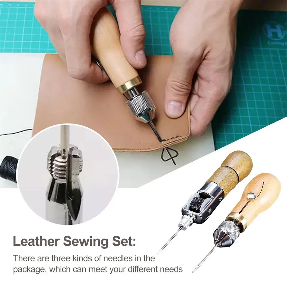 Set Di Macchine Da Cucire In Pelle Fai-Da-Te Per Cintura Shoemaker Canvas Leather Crafting Strumenti Di Riparazione Rapida Punteruolo Thread Speedy St