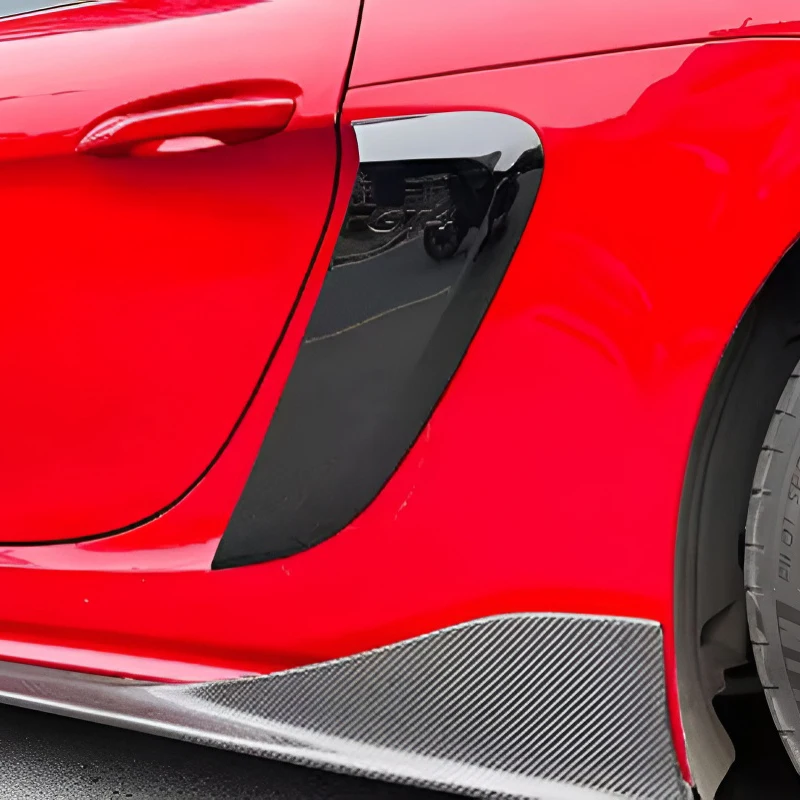 718 Glossy Black Side Vents Air Intake Trim Bumper Spoiler Car Accessories Body Kit For Porsche 718-Boxster Cayman