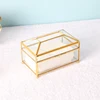 Tissue Box Nordic Creative Glass Gold Paper Box Living Room Household Waterproof Home Decor Luxury Simple Napkin Towel Box Paper 3