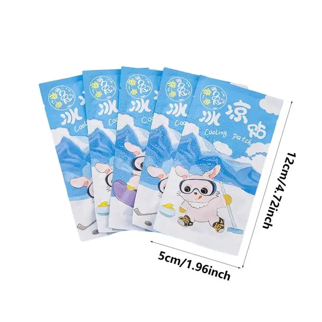 Fever Patch 2 Lapok Gyümölcs Ízű Hűvös Párnák Természetes Fejfájás -Enyhítő Puha Géllemez Láz Folt Gyerekek Feszültség/Sinus - Image 6