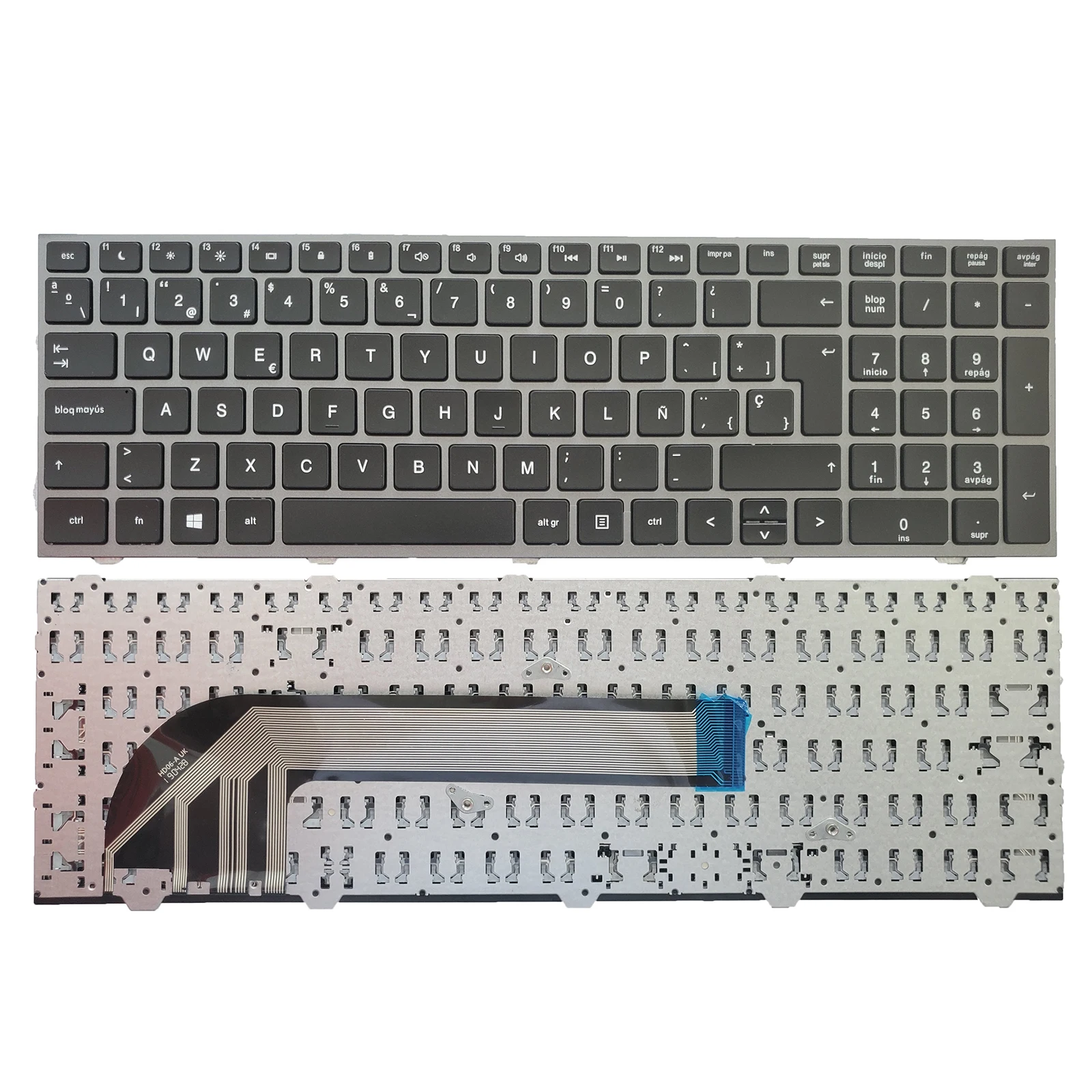 

wholesale laptop keyboard for HP Probook 4540 4540s 4545 4545s laptop 701485-001 SP Teclado Silver Frame