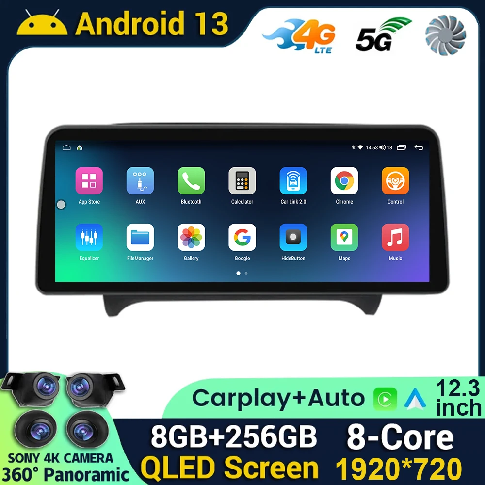

12.3 inch Andriod 13 for Audi TT MK2 8J 2006 2007 2008 2009 2010 2011 2012 Player Car Radio Navigation carplay auto 5G WIFI