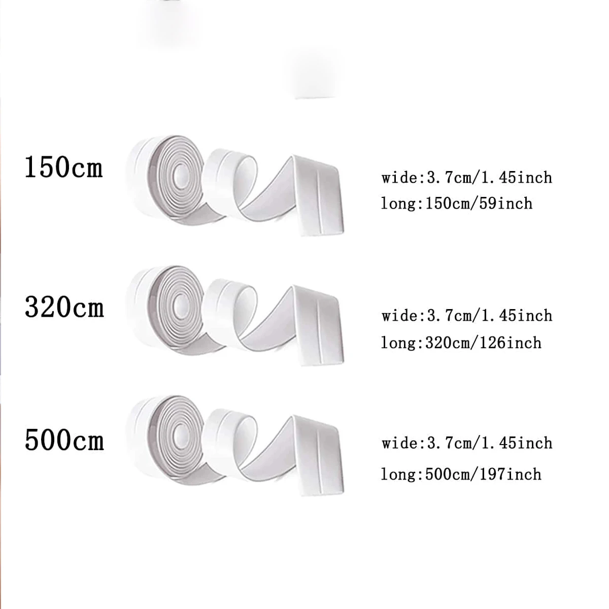 1pc-Sealing Strip Tape Bathroom Bath Toilet Caulk Tape Self Adhesive Waterproof Mildew Proof Tapes for Kitchen Sink Wall Corner