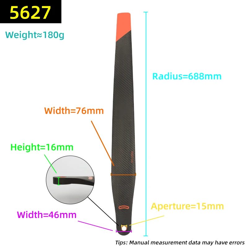 56 Inch 5627 Carbon Fiber Propeller For Agras DJI T60 Drone Folding Paddles Blades Agriculture Drone Accessories