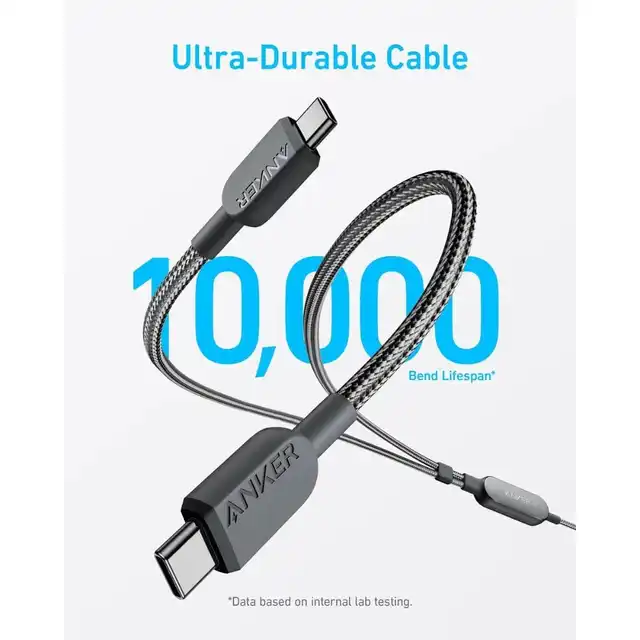 Anker 2-in-1 USB-C to USB-C Cable (140W Max, Braided) - A8895 5