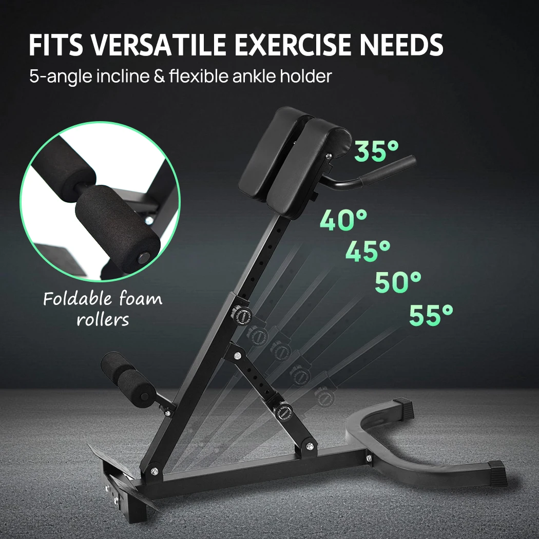 PORIYA Roman Chair for Hyperextension Core Workouts Adjustable Home Gym Bench 2