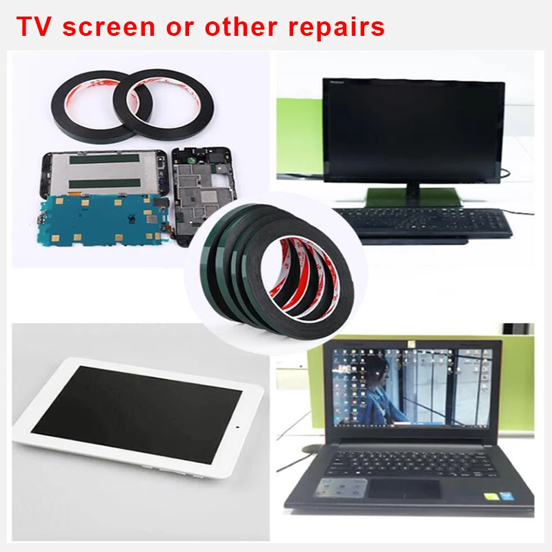10M 3mm 3.5mm 4mm 5mm 6mm Double Sided Sticky Foam Tape Adhesive LCD Screen Frameless For TV Borderless Curved Display Sealing 3