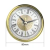 80MM Clock Insert Clock Movement Replacement Crafts Black Arabic Numerals Colored Trim Fits 2.8 Inch Round Hole 5