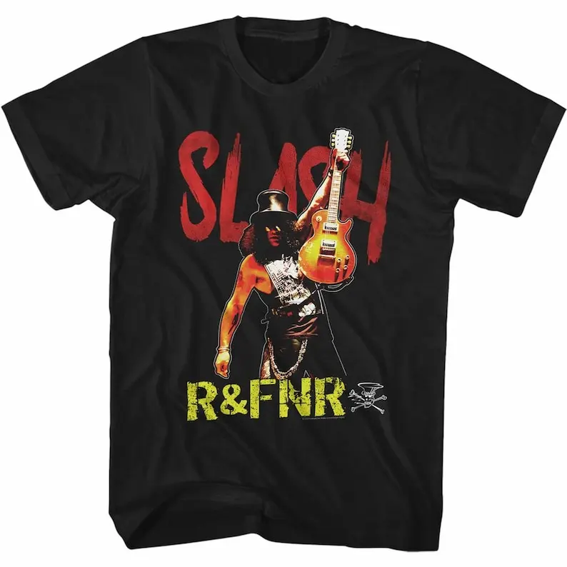 

Slash Guns N Roses R and FN R Black Adult TShirt