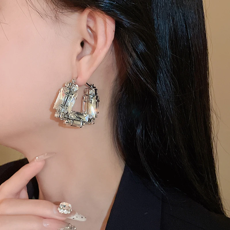 Glittering Exaggerate Elegant Simple Exquisite Earrings Women Jewelry Trendy Fashion Personality Party Gifts Accessories QD063 - 5
