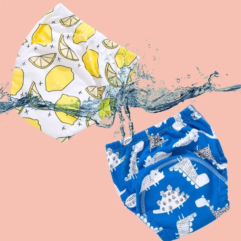 25pc/Lot Baby Diapers Reusable Training Pants Washable Cloth Nappy Waterproof Cotton Potty Panties
