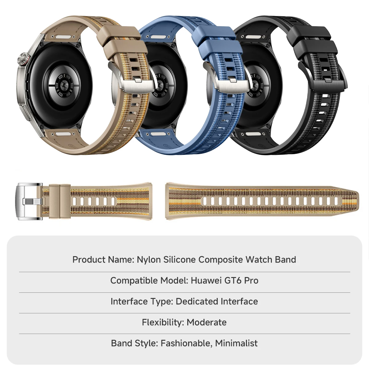 Silicone Nylon Composite Sports Strap Bracelet Wristband