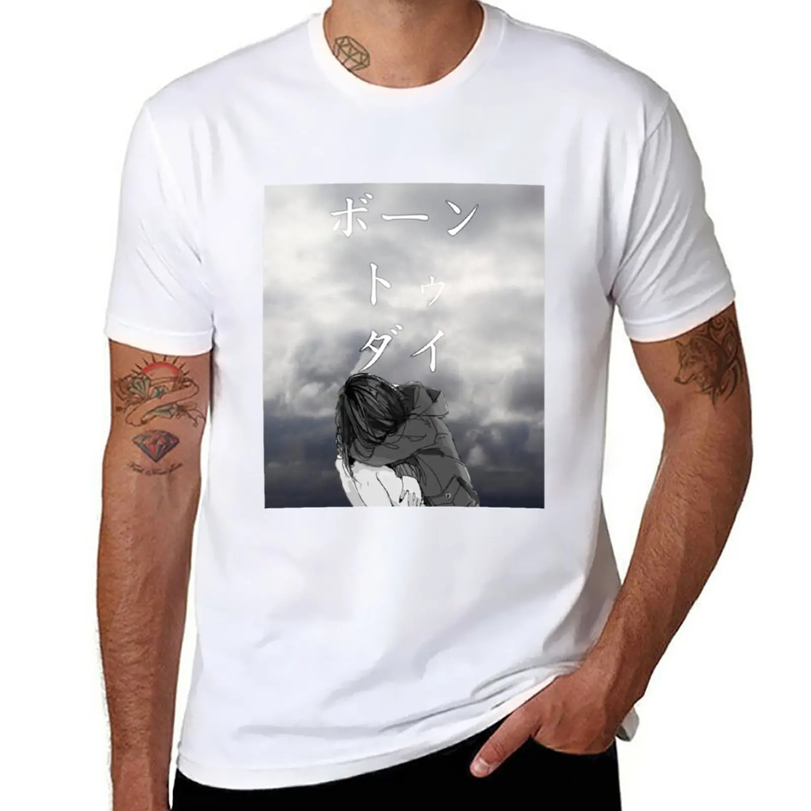 

New BORN TO DIE - SAD JAPANESE AESTHETIC T-Shirt sweat shirt boys t shirts plus size tops mens champion t shirts