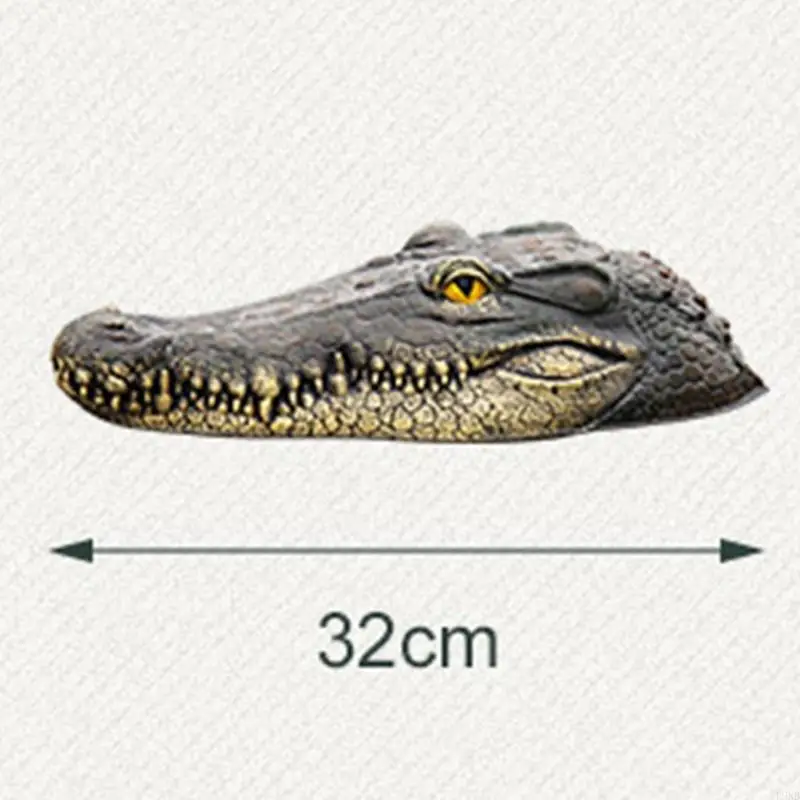 L9NB Floating for Crocodile for Head Water Decoy Simulation Realistic Pond Pool Garden Art Decoration