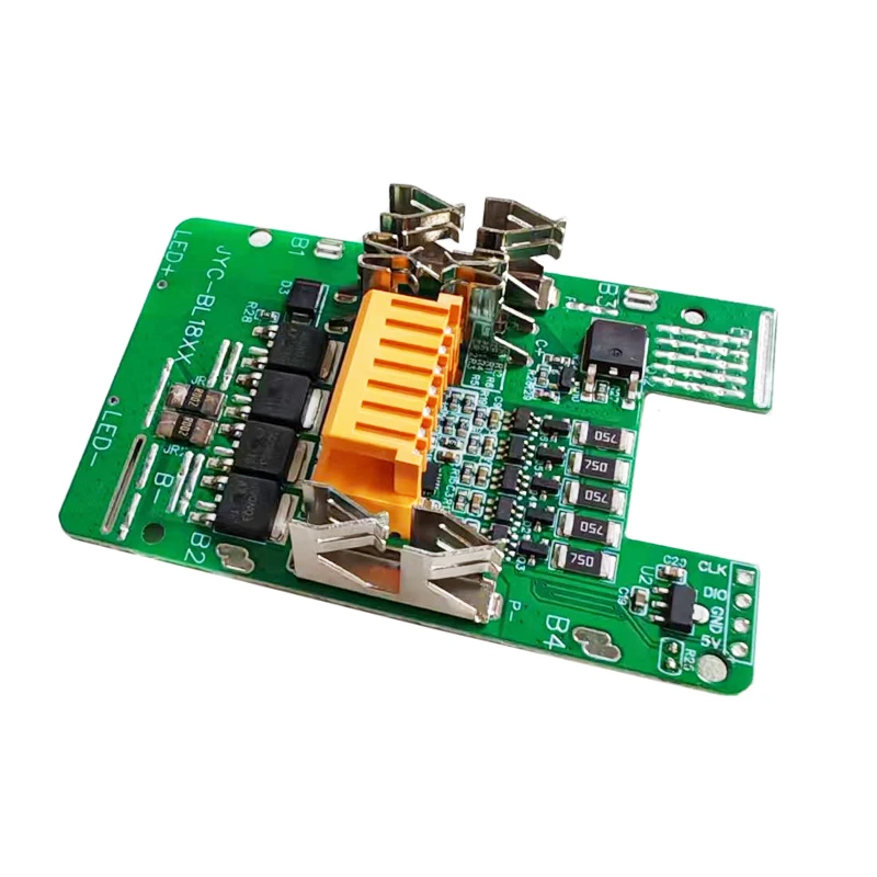 Makita 18V 리튬 이온 배터리 케이스 BL1830 BMS PCB 밸런스 충전 보호 회로 기판 전력 디스플레이 키 BL1860 용 4PCS