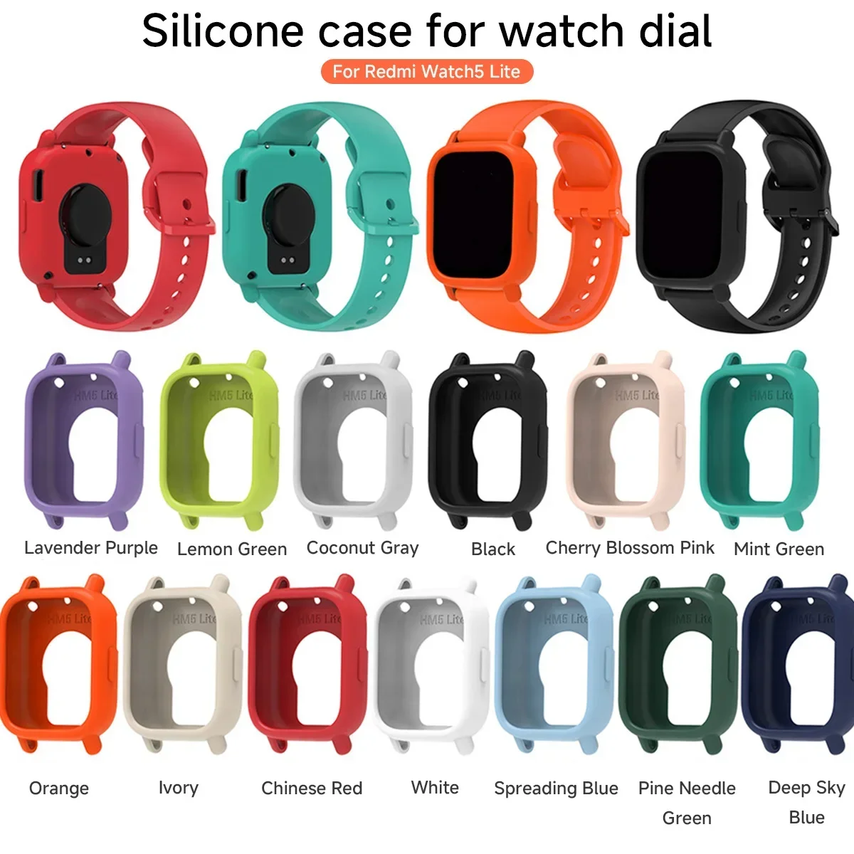 Premium Soft Silicone Protective Case for Smart Watch - Anti-Scratch Decorative Cover in Stylish Design