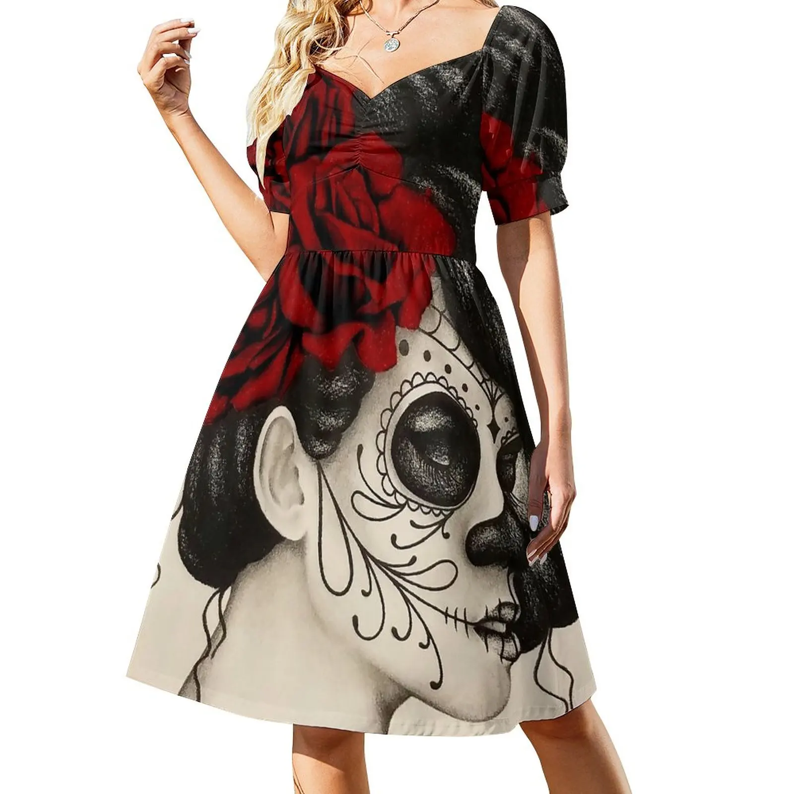 

Dia de los Muertos Sleeveless Dress purple dress dress for women summer Women long