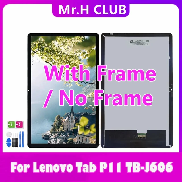 LCD Display Touch Screen Digitizer Assembly for Lenovo Tab P11/P11 Plus  TB-J606 TB-J606F TB-J606N TB-J606L 11 Black