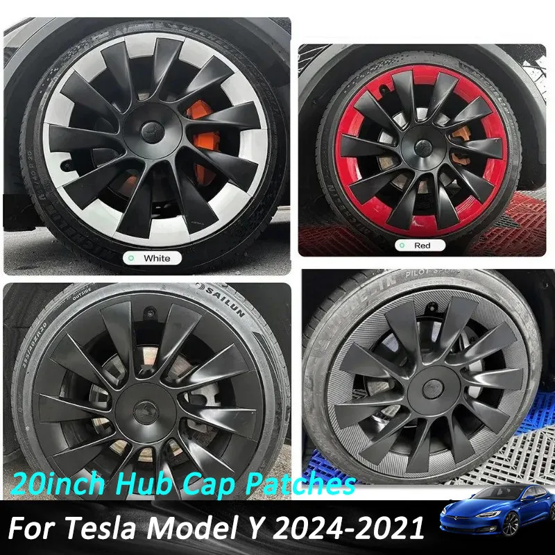 

Автомобильный протектор колес из АБС-пластика, колпачки для ступиц 20 дюймов, патч, светящаяся крышка колеса для Tesla Model Y 2023 2024, автомобильные Внешние детали