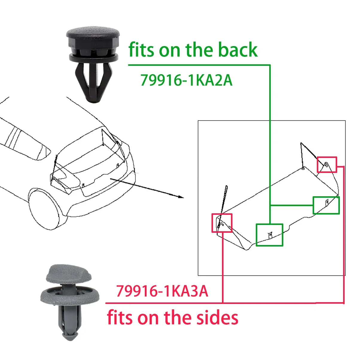 4X Parcel Shelf Hooks for Nissan Juke F15 2010-2015 Fastener Rear Boot Plastic Button Luggage Brackets Clips Replacement Parts car trunk clips