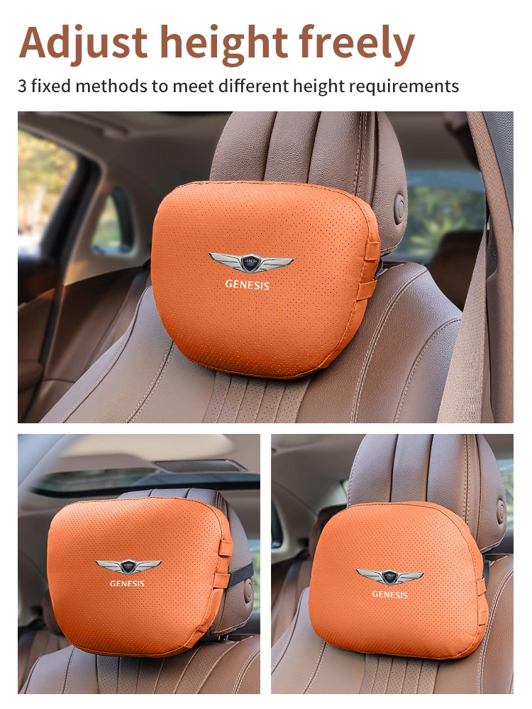 Genesis G70 G80 G90 GV60 GV70 GV80 GV90 Car Headrest Neck Support Seat Lumbar Cushion Soft Neck Pillow Interior Accessories