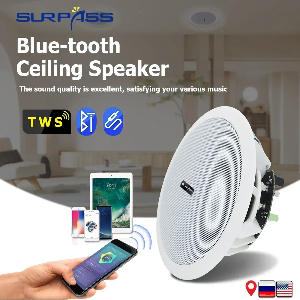 Sistema Audio Home bt no Orador do Teto Waterproof Construído no Amplificador da Classe d de Digitas Oradores Ativos do Teatro 10w 6 - Image 5