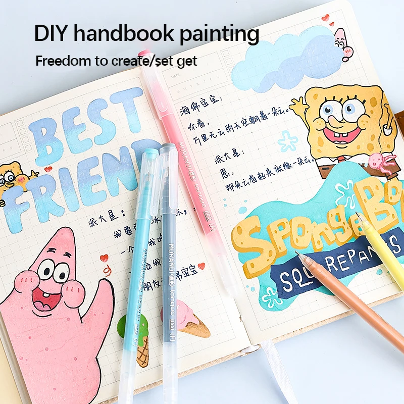 Gel Pens 105Color Hand Account Languo Morandi Retro Pen Large-Capacity Color Handbook For Student Painting Graffiti Writting