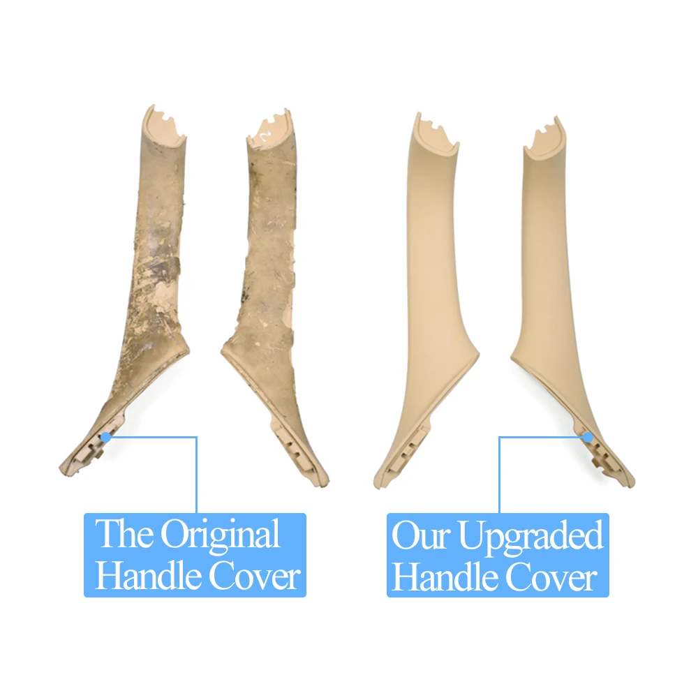 Beige and Black Interior Car Door Handle Pull Trim Cover