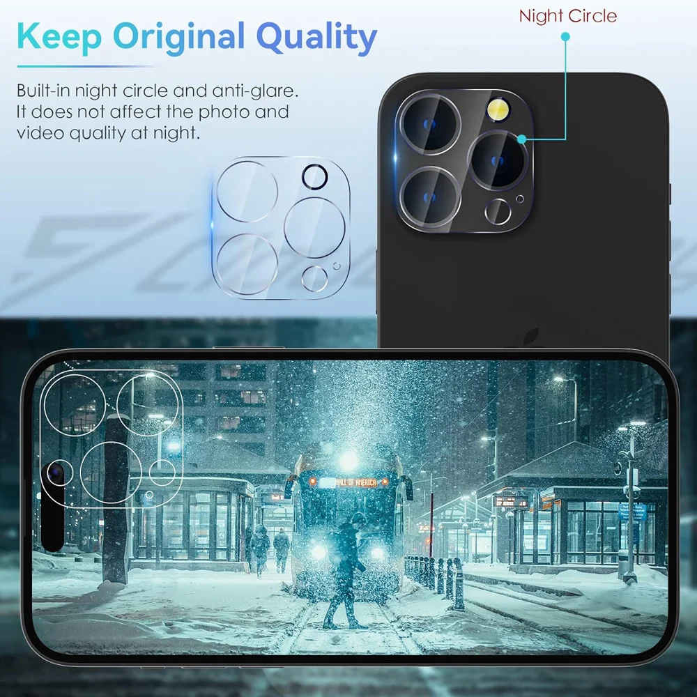 Camera Lens Protector For iPhone 17 16 15 14 Pro Max Camera Protection Film For Apple iPhone 15 14 Plus lente Glass iP 13 12 Mini 11 Pro Pelicula Camera iPhone14 Pro lens cover iPhone15 Pro accesorios 6