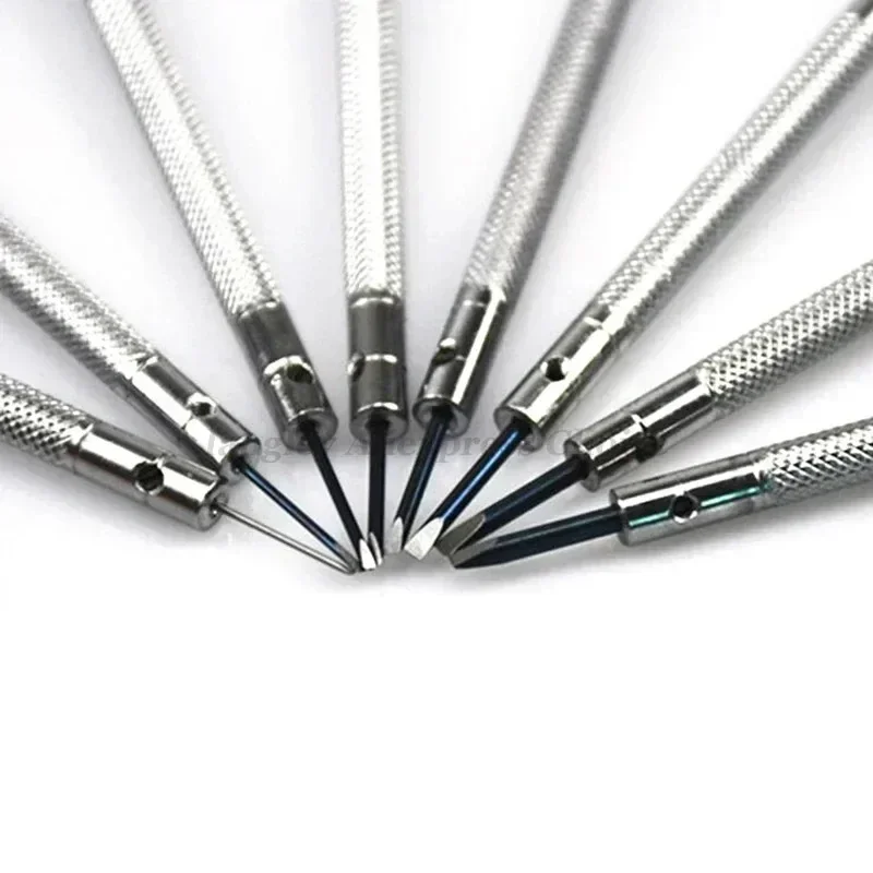 13PCS 시계 도구 수리 스크루 드라이버 세트 0.6mm-2.0mm 슬롯/십자 스크루 드라이버 키트 전문 시계 제조 업체 시계 도구