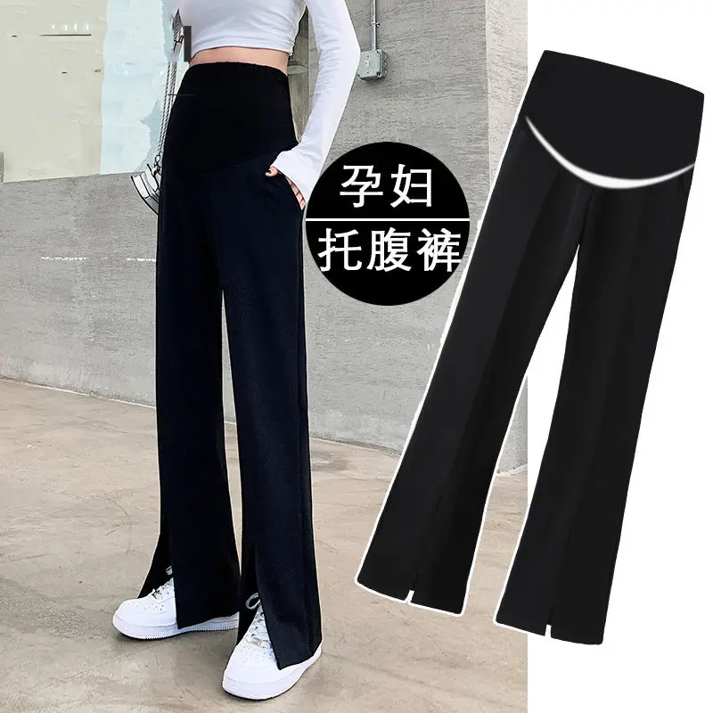 Maternity Pants Women Wide Leg High Waist