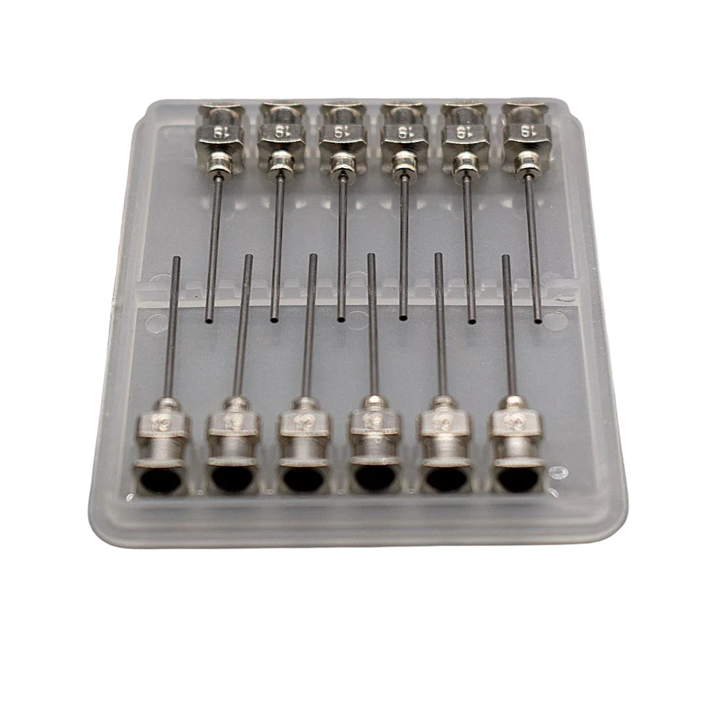 12pcs 1" 18GA Blunt stainless all steel dispensing syringe needle tips 